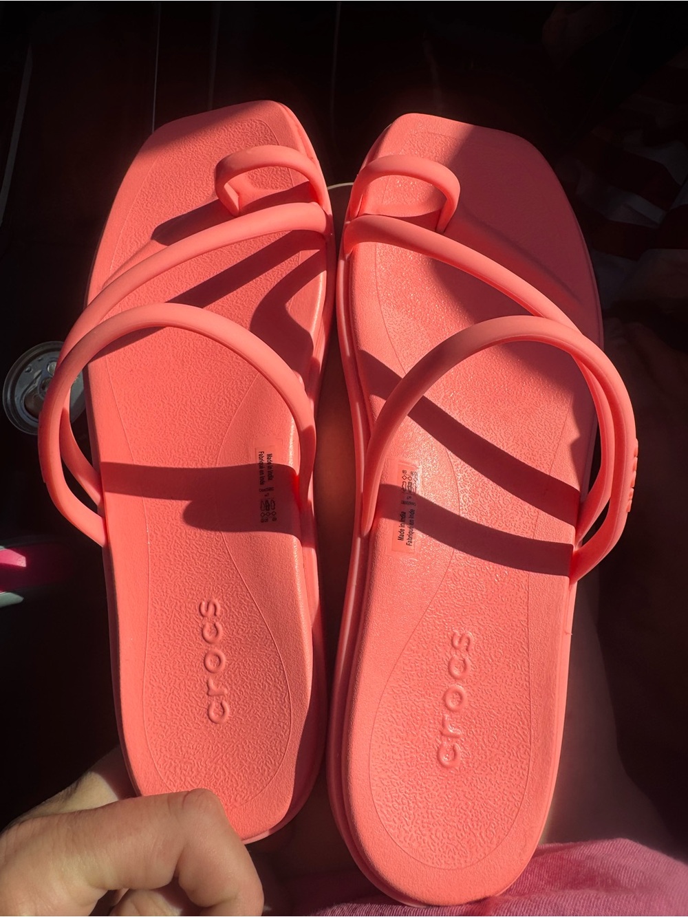 CROCS Coral Pink Platform Sandals for Women